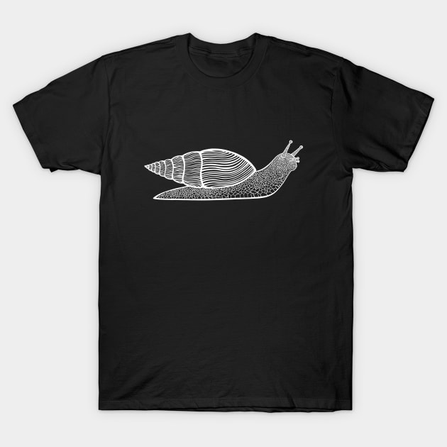 Giant African Land Snail - cute and fun animal design T-Shirt by Green Paladin